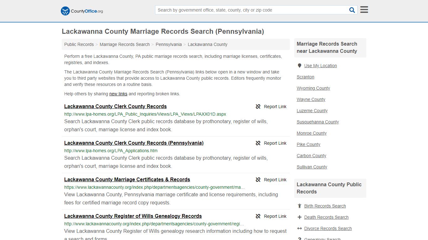 Marriage Records Search - Lackawanna County, PA (Marriage ...