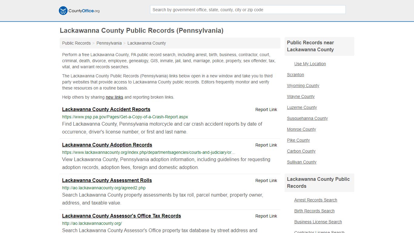 Lackawanna County Public Records ... - County Office